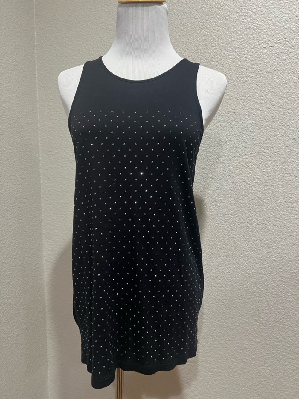 Old Navy Black Studded Long Tank, S